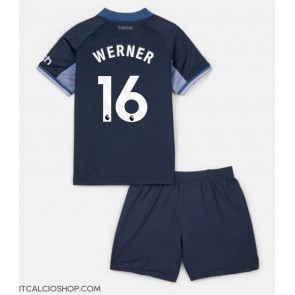 Tottenham Hotspur Timo Werner #16 Seconda Maglia Bambino 2023-24 Manica Corta (+ Pantaloni corti)